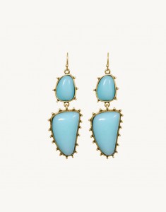 Skyler Earrings-Amazonite Gold