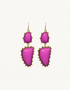 Skyler Earrings-Raspberry Gold