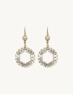 Taylor Earrings-Gold Clear