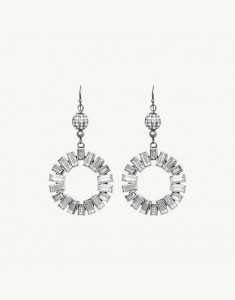 Taylor Earrings-Silver Clear