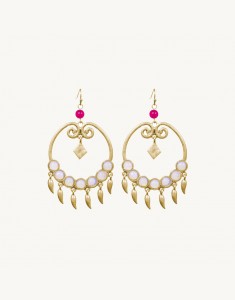 Mason Earrings-Raspberry Moon Stone