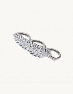 Ashley Ring-Silver Ox and Clear